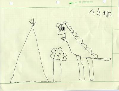 Adam the T-Rex artist