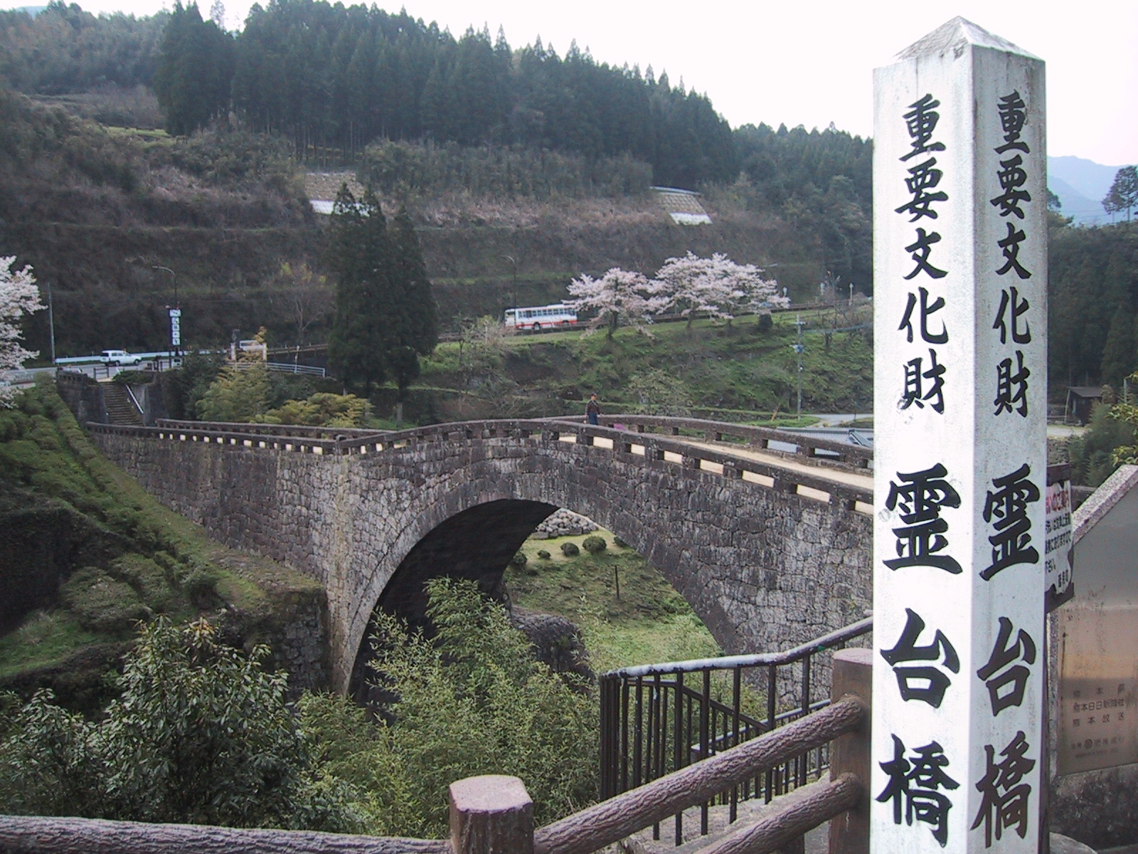 Bridge with blossoms